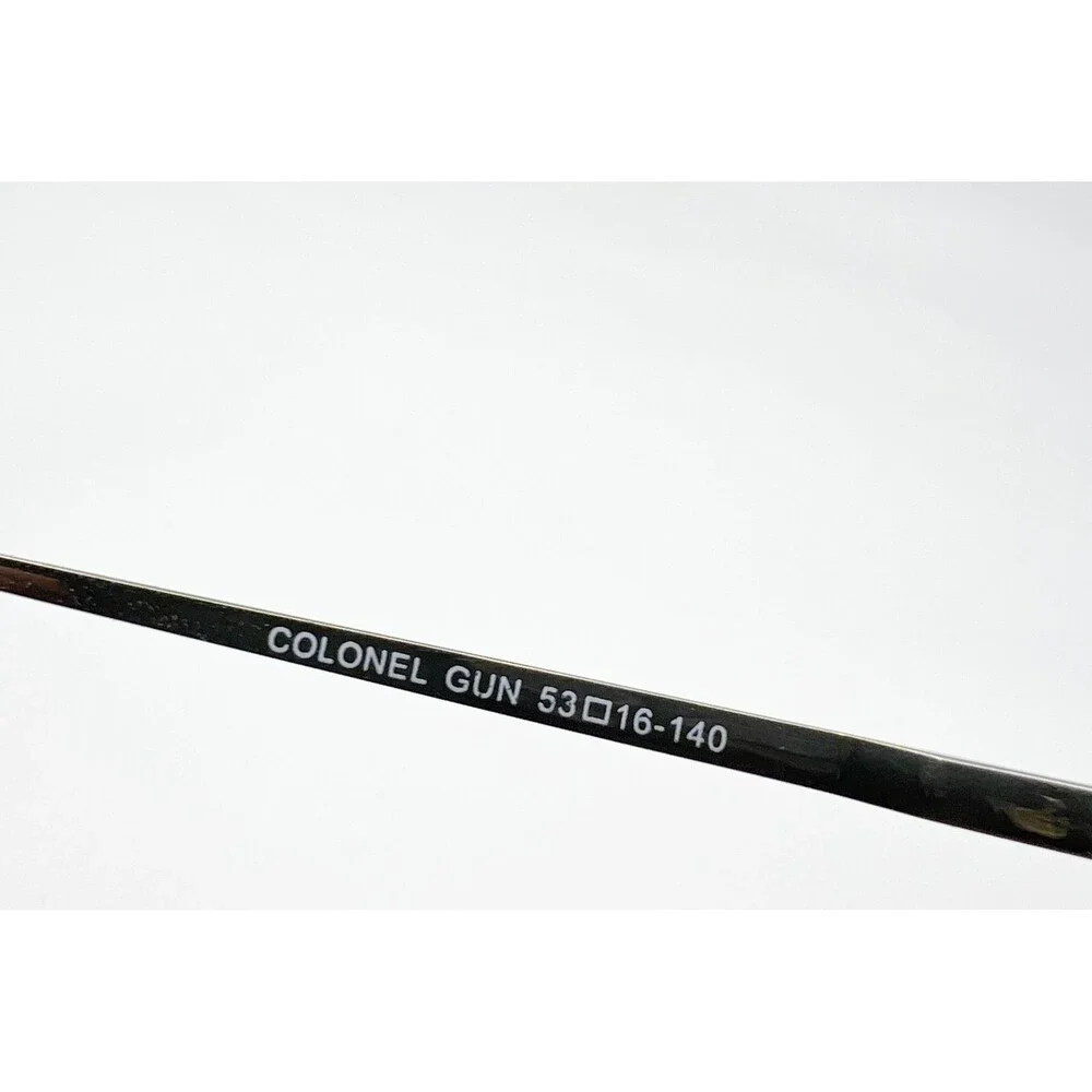 Adolfo Colonel Gun Eyeglasses Mens Gunmetal Gray Used Metal Frame 53-16-140